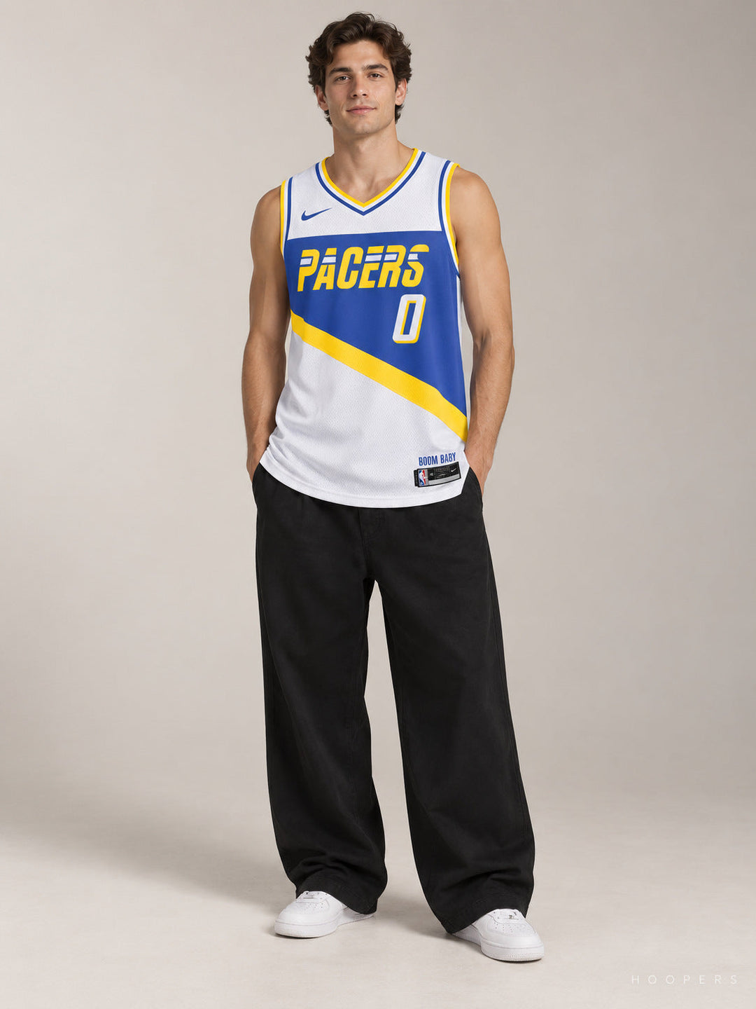 גופיית NBA טייריס האליברטון אינדיאנה פייסרס – White City Edition 2025/26 — מבט קדמי