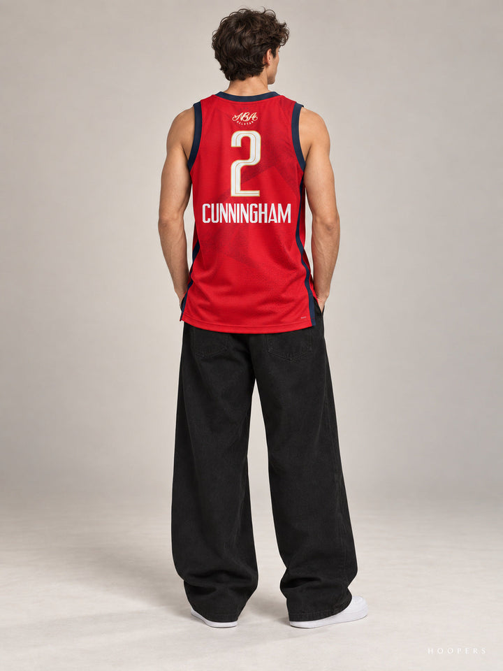 גופיית NBA קייד קאנינגהאם אולסטאר – Red USA All-Star 2026 — מבט אחורי