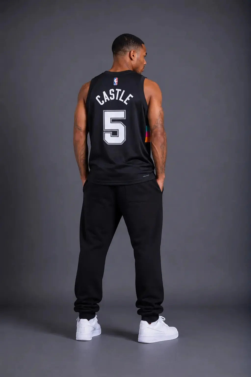 Hoopers black Stephon Castle #5 San Antonio Spurs City Edition 2025/26 basketball jersey