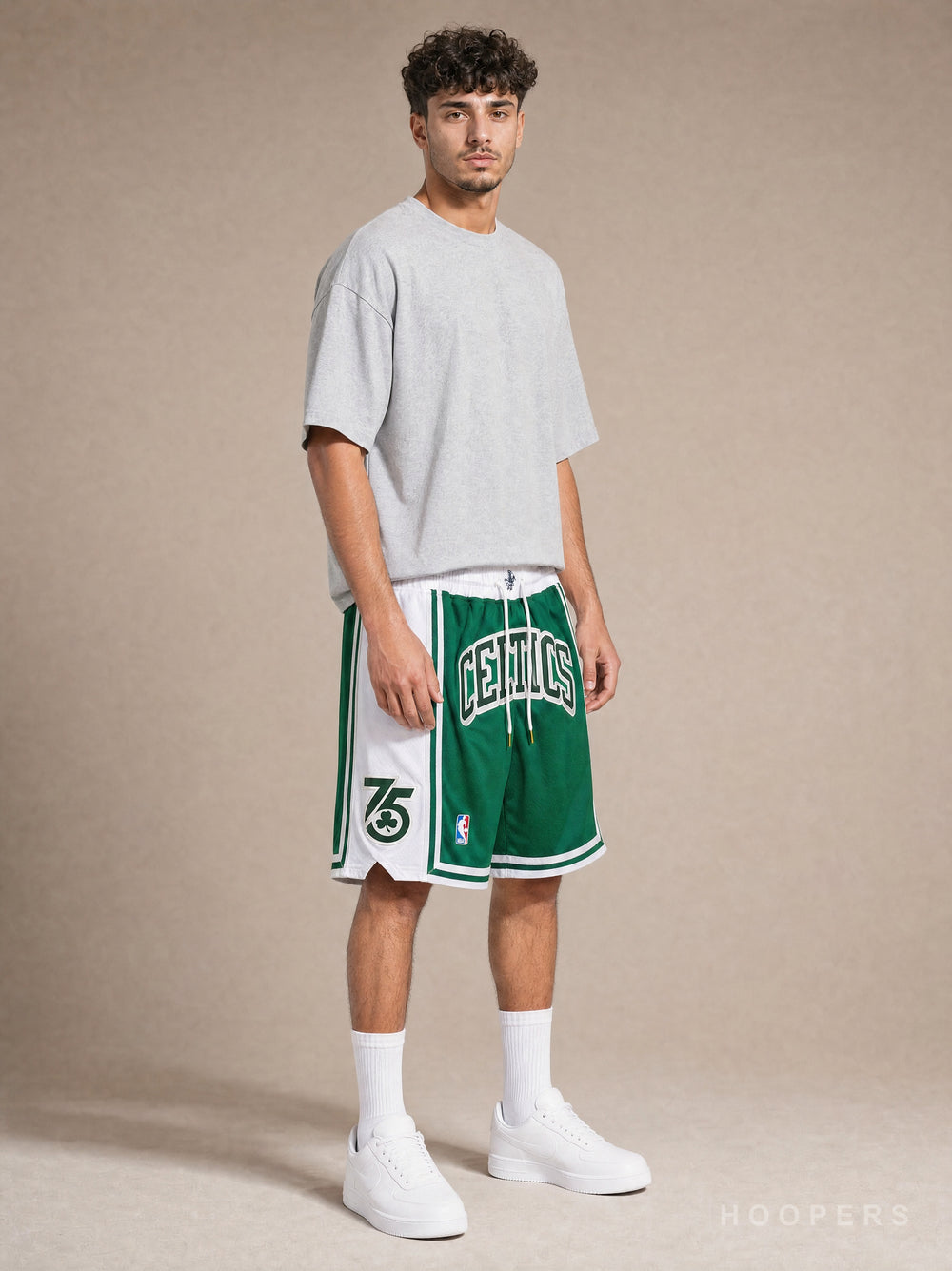 מכנסי NBA בוסטון סלטיקס ירוק לבן – מבט צד