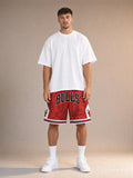 מכנסי NBA – Chicago Bulls אדום שחור דרקון | HOOPERS