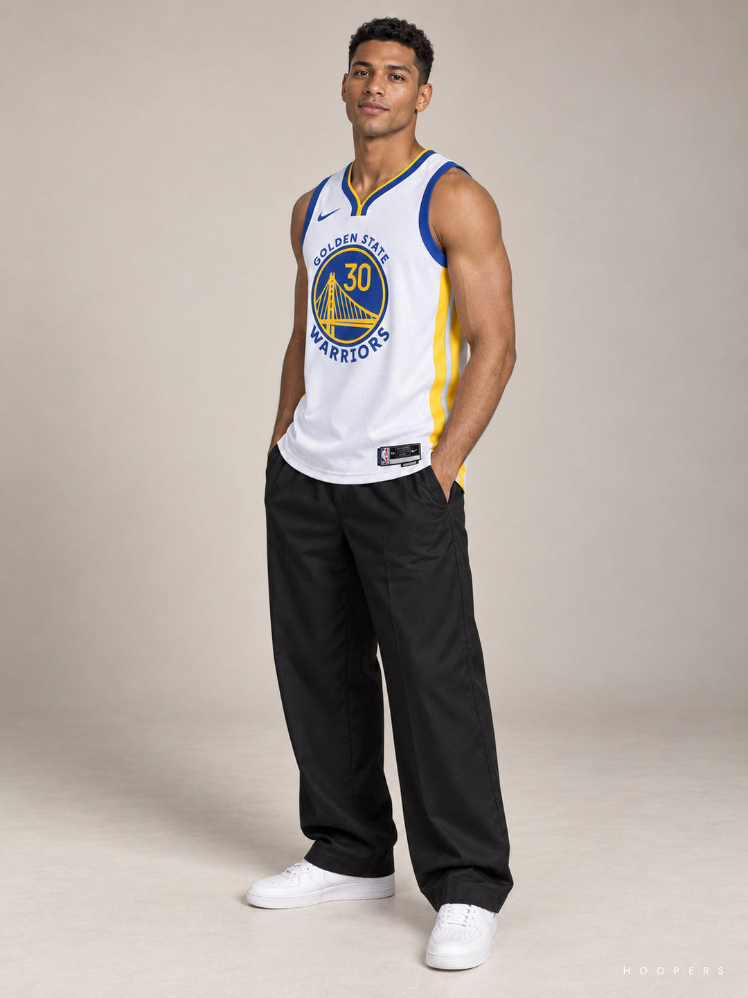גופיית NBA סטף קרי גולדן סטייט לבן – צד
