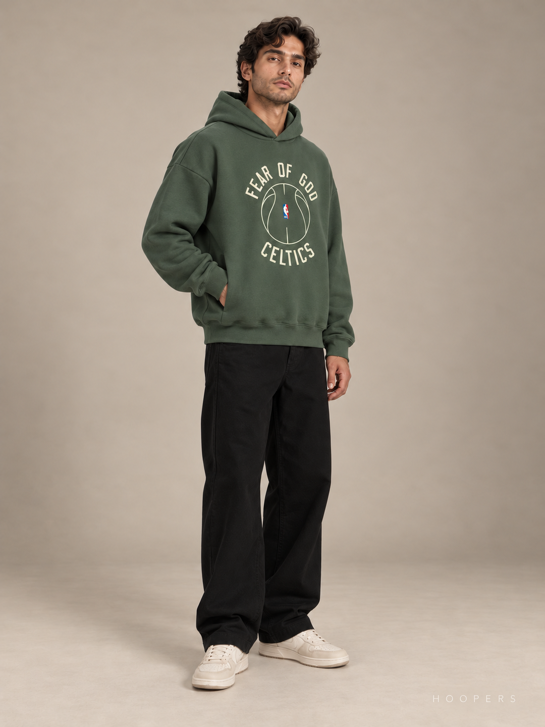 קפוצ'ון Fear of God Essentials x NBA – בוסטון סלטיקס ירוק – זווית