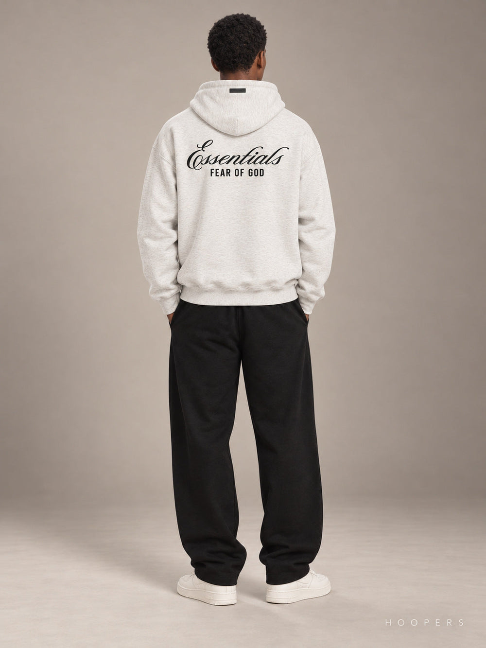 קפוצ'ון Fear of God Essentials – Inglewood NBA All-Star אפור בהיר – גב