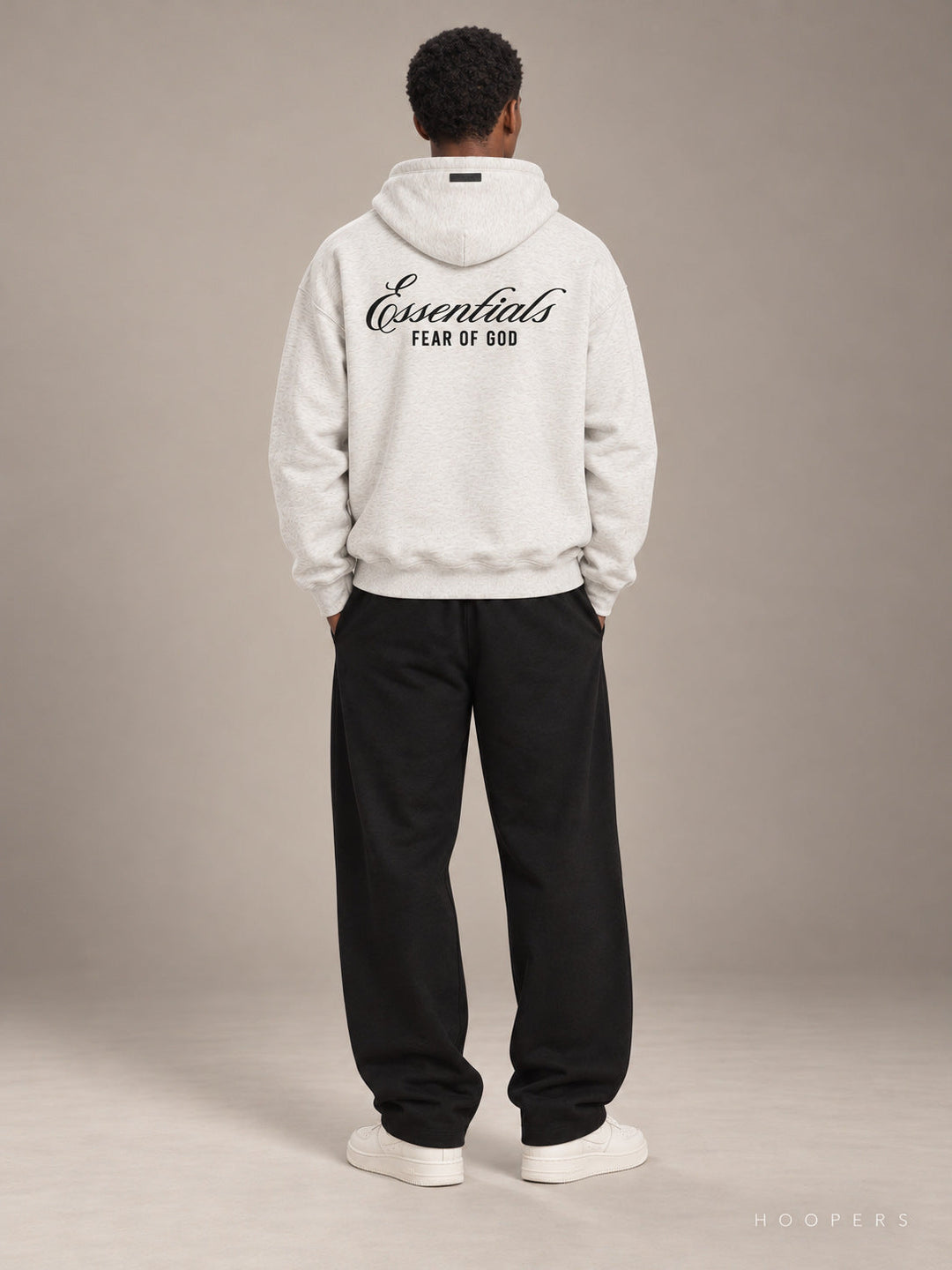 קפוצ'ון Fear of God Essentials – Inglewood NBA All-Star אפור בהיר – גב