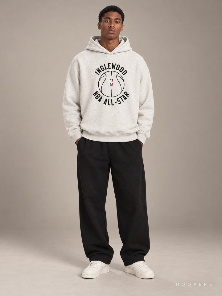 קפוצ'ון Fear of God Essentials – Inglewood NBA All-Star אפור בהיר – חזית