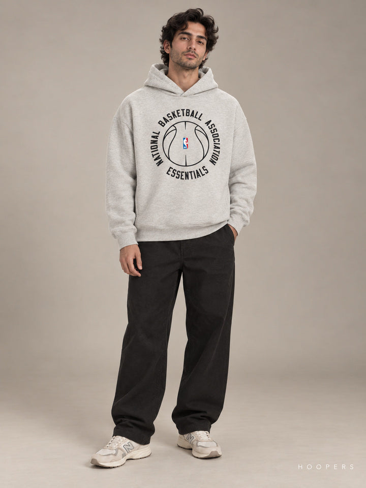 קפוצ'ון Fear of God Essentials x NBA – אפור בהיר – חזית