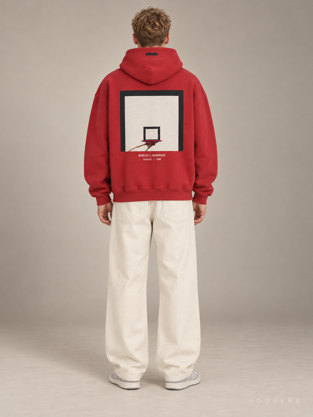 קפוצ'ון Fear of God Essentials x NBA – פילדלפיה סיקסרס אדום – גב