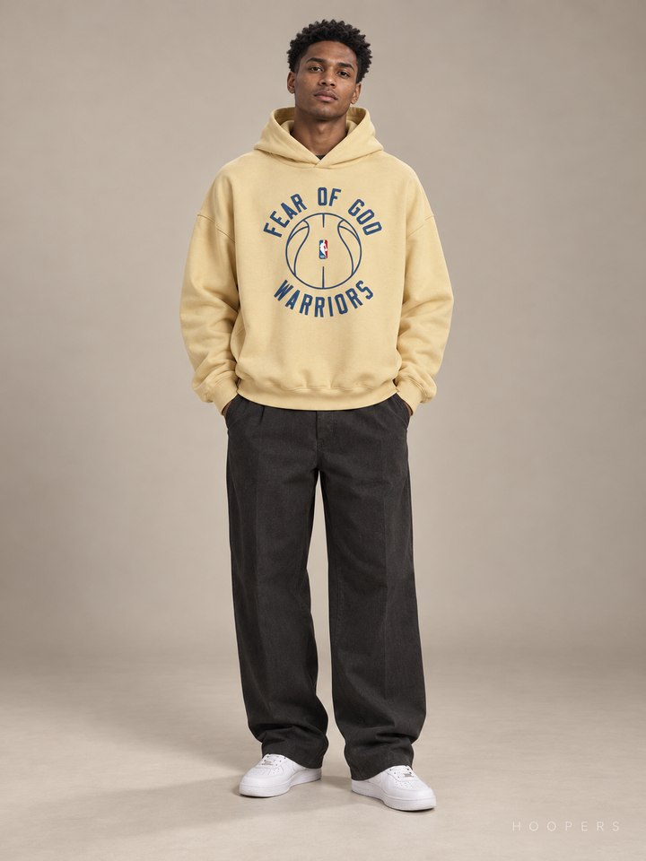 קפוצ'ון Fear of God Essentials x NBA – גולדן סטייט צהוב – חזית