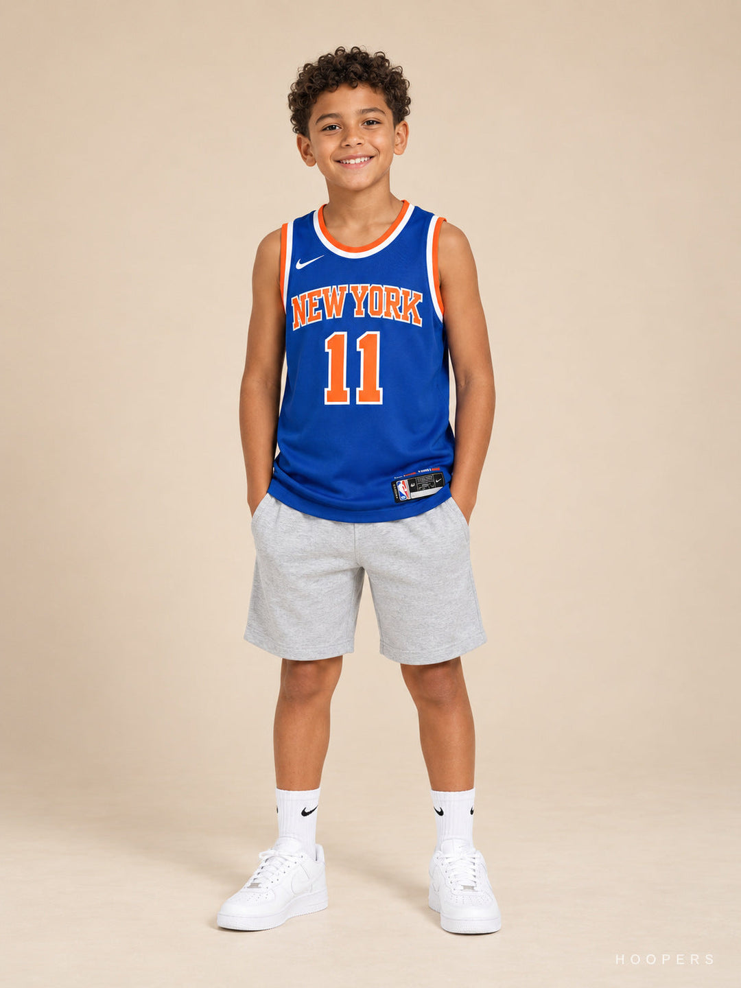 גופיית NBA לילדים ג'יילן ברונסון ניו יורק ניקס כחול – חזית