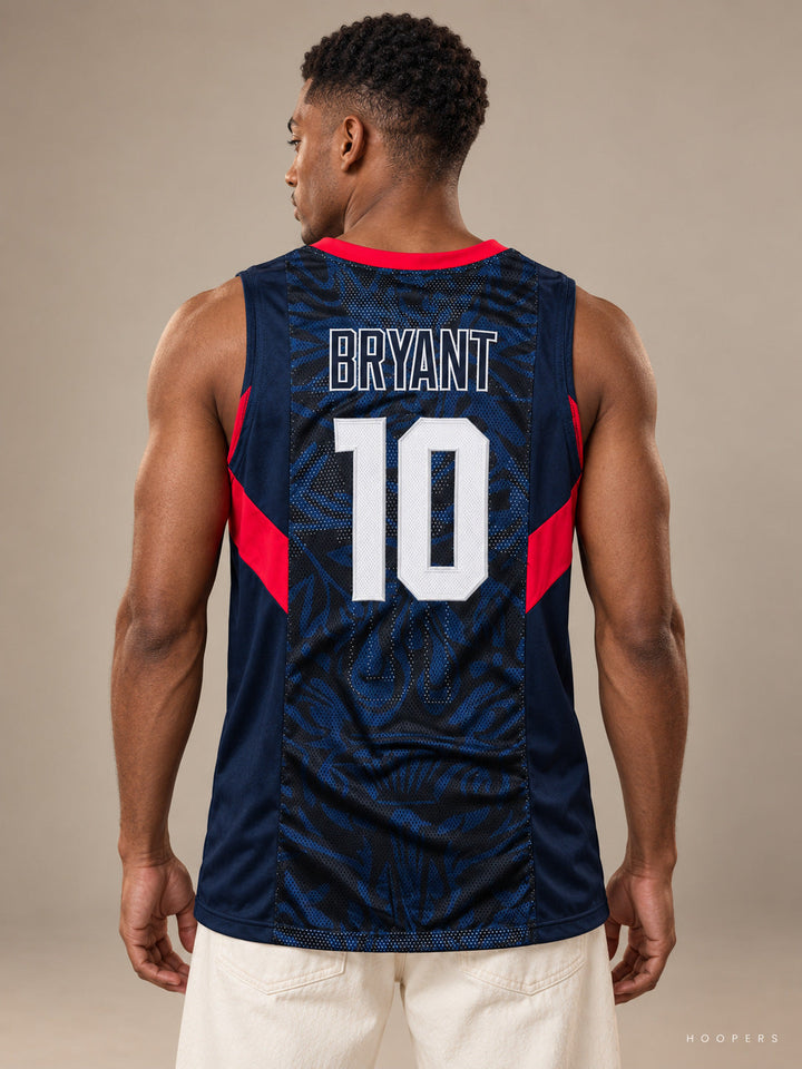 גופיית NBA קובי בראיינט USA כחול רטרו – תקריב גב