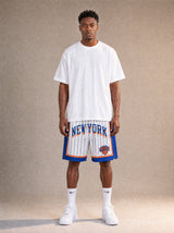 מכנסי NBA – New York Knicks (ניו יורק ניקס) לבן פסים כחול