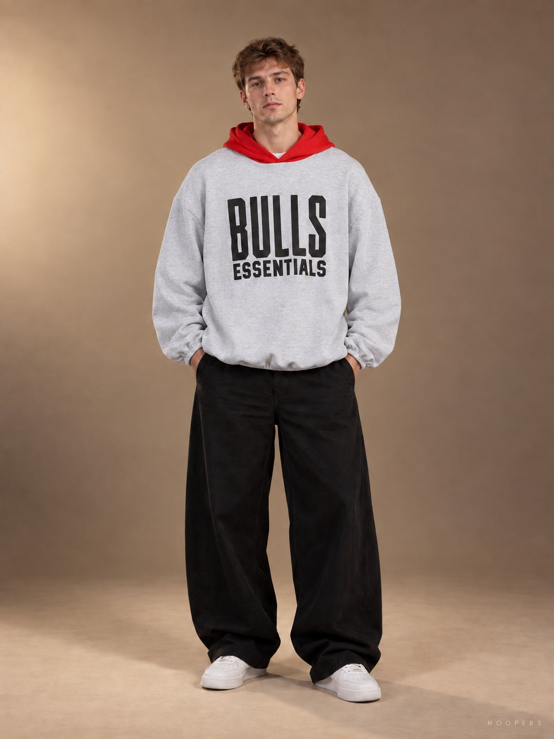קפוצ’ון NBA שיקגו בולס – BULLS Essentials אפור Edition – חזית