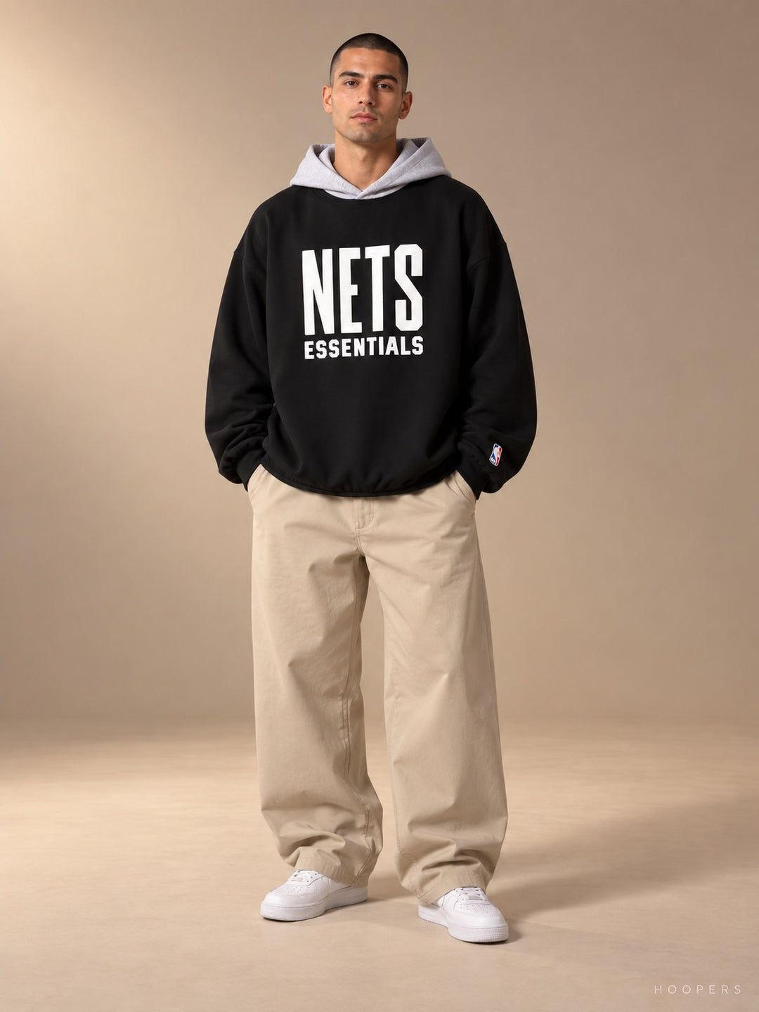 קפוצ’ון NBA ברוקלין נטס – NETS Essentials שחור Edition – חזית