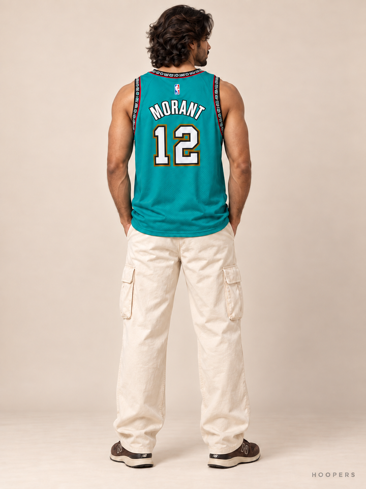 גופיית NBA ג'ה מוראנט ונקובר גריזליס טורקיז MORANT 12 – גב