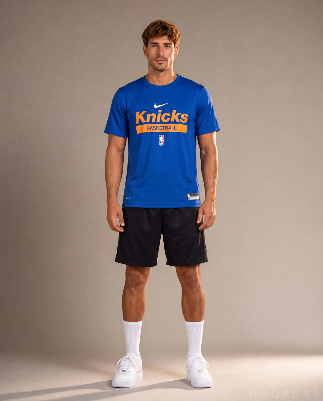 חולצת אימון ניו יורק ניקס כחולה Dri-FIT - מבט קדמי | HOOPERS