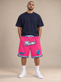 מכנסי NBA – Miami Heat (מיאמי היט) ורוד תכלת | HOOPERS