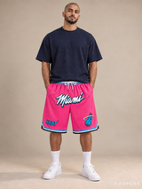 מכנסי NBA – Miami Heat (מיאמי היט) ורוד תכלת