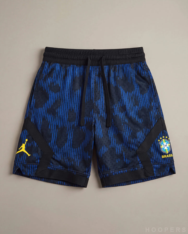 HOOPERS Jordan Brasil Blue Phantom shorts flat lay