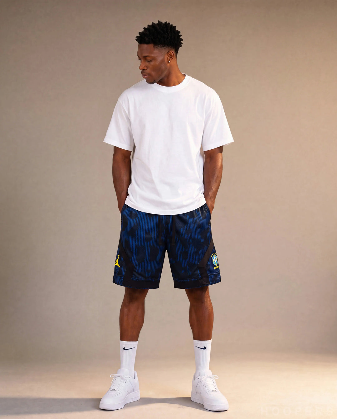 HOOPERS Jordan Brasil Blue Phantom shorts front