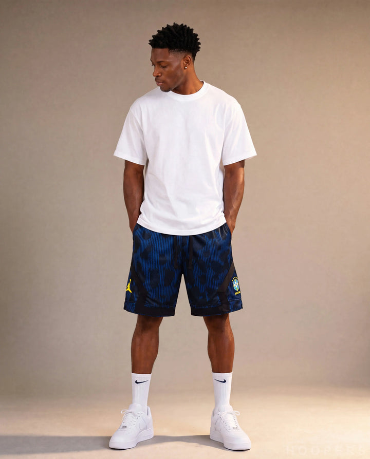 HOOPERS Jordan Brasil Blue Phantom shorts front