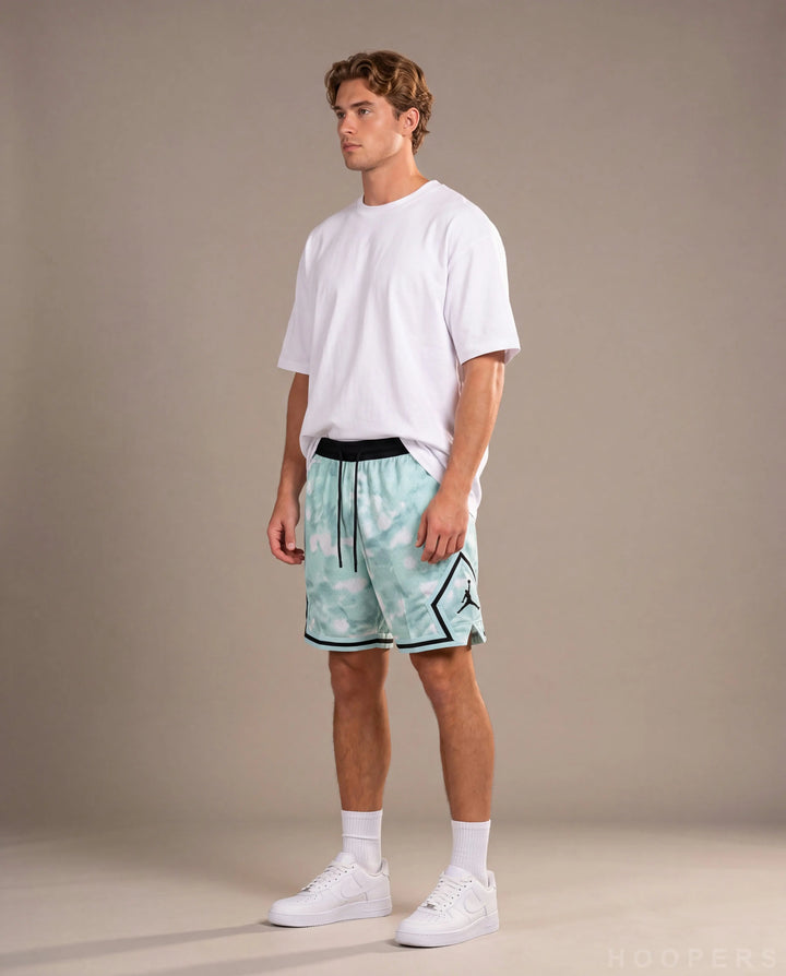 HOOPERS Jordan Mint Cloud Edition shorts side