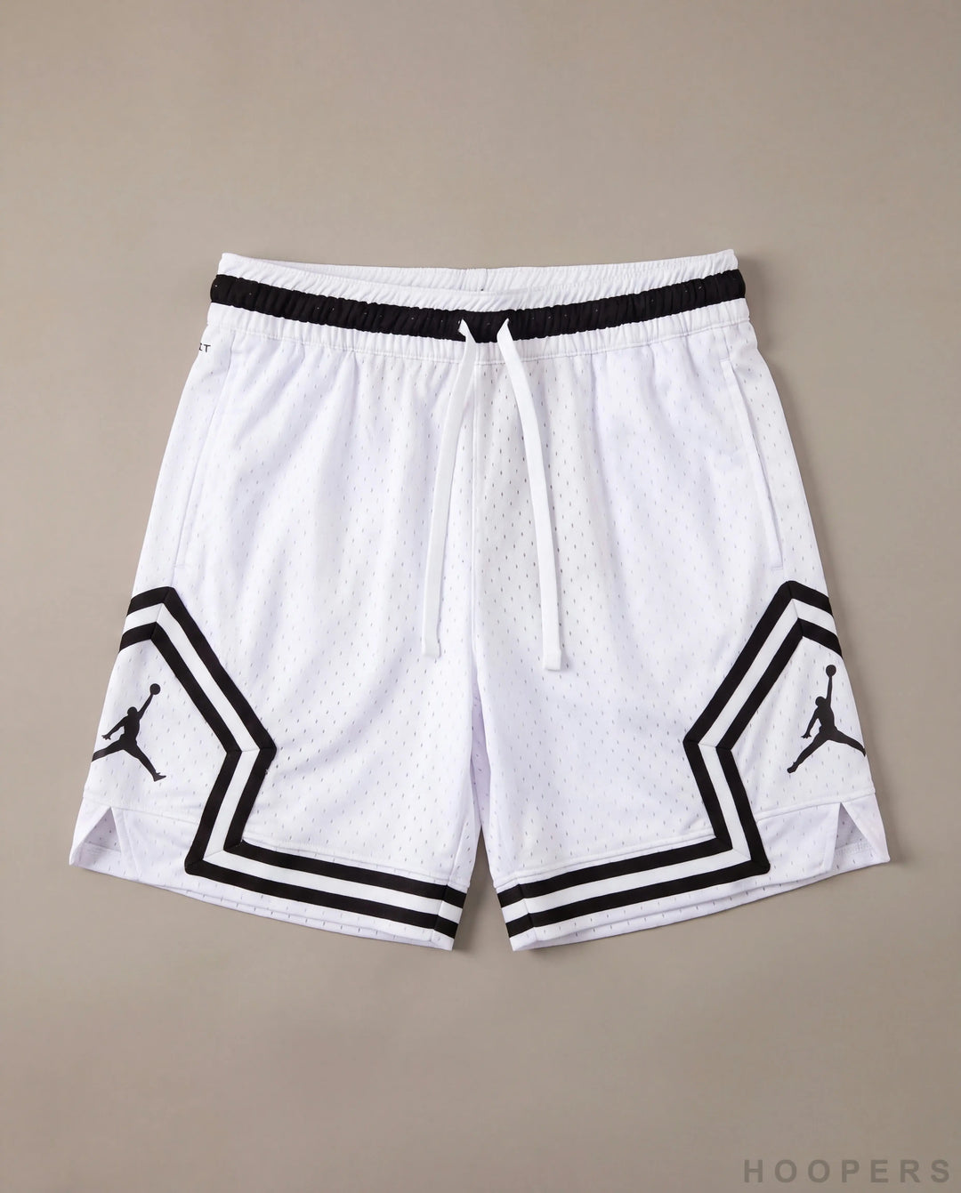 HOOPERS Jordan Pure White shorts flat lay