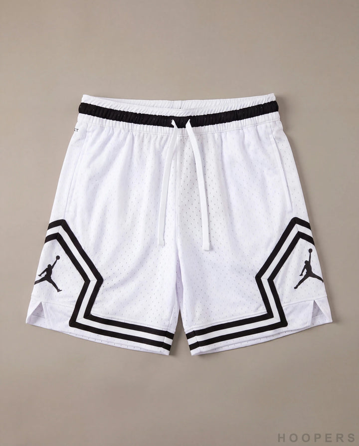 HOOPERS Jordan Pure White shorts flat lay
