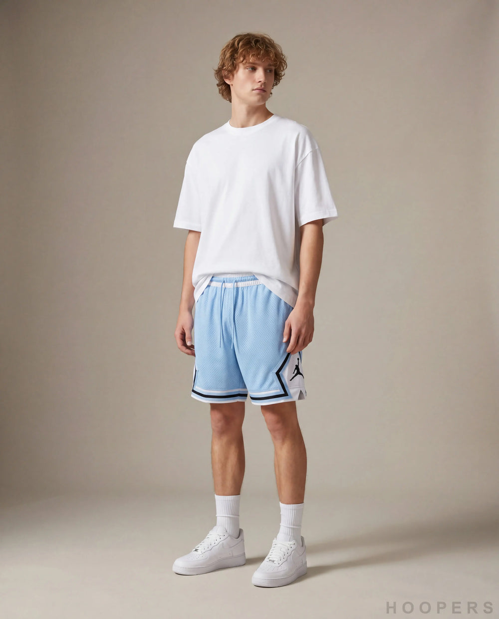 HOOPERS Jordan Ice Blue Classic shorts side