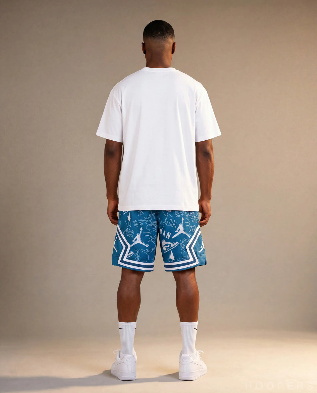HOOPERS Jordan Blue Icon Pattern shorts back