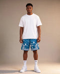 מכנסי Jordan Blue Icon Pattern (כחול/לבן) | HOOPERS