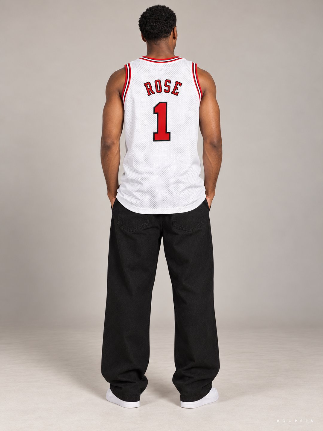 גופיית NBA דריק רוז שיקגו בולס – לבן רטרו 2010/11 – גב