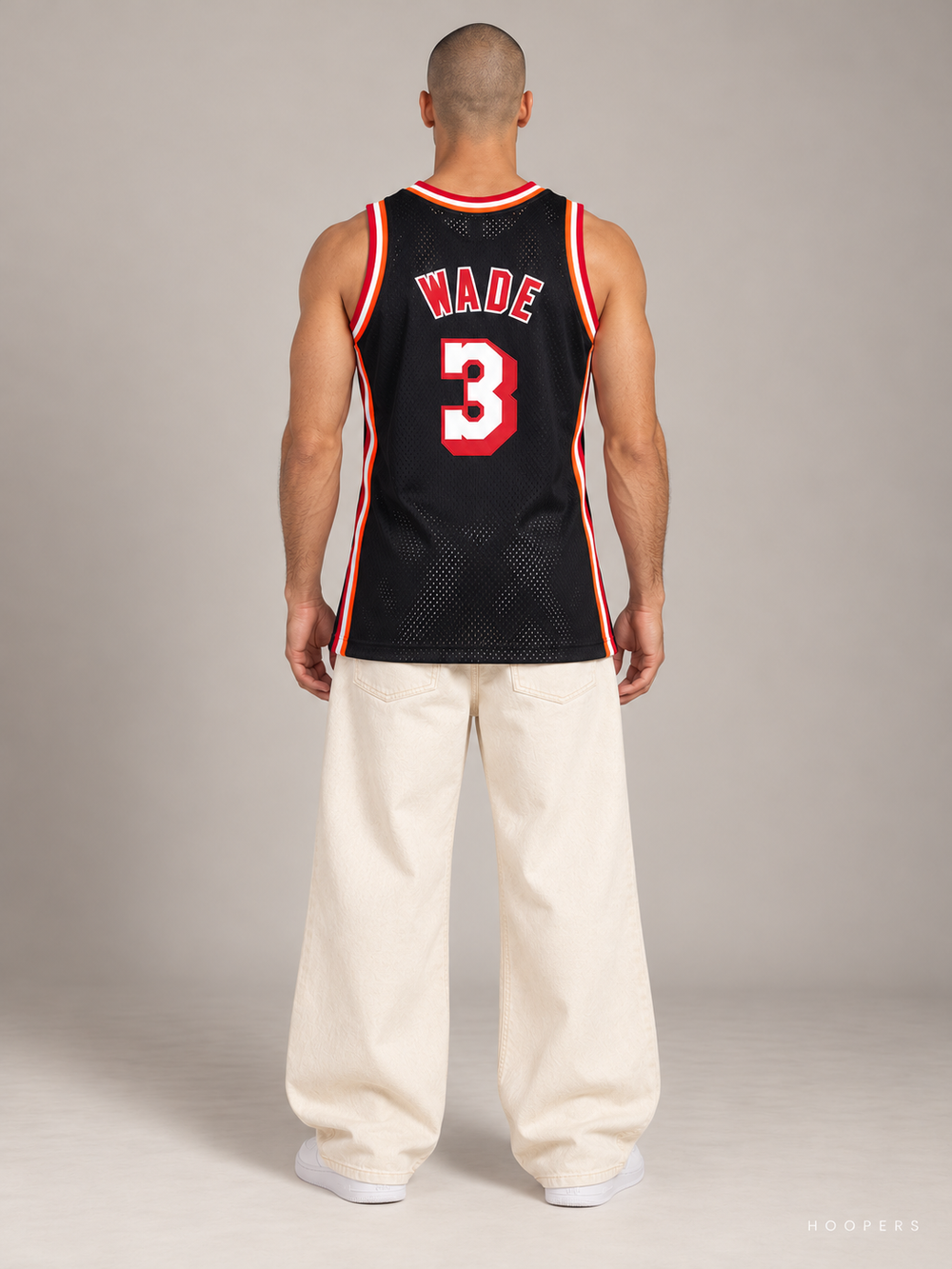 גופיית NBA דווין וויד מיאמי היט – שחור רטרו 2013/14 – גב