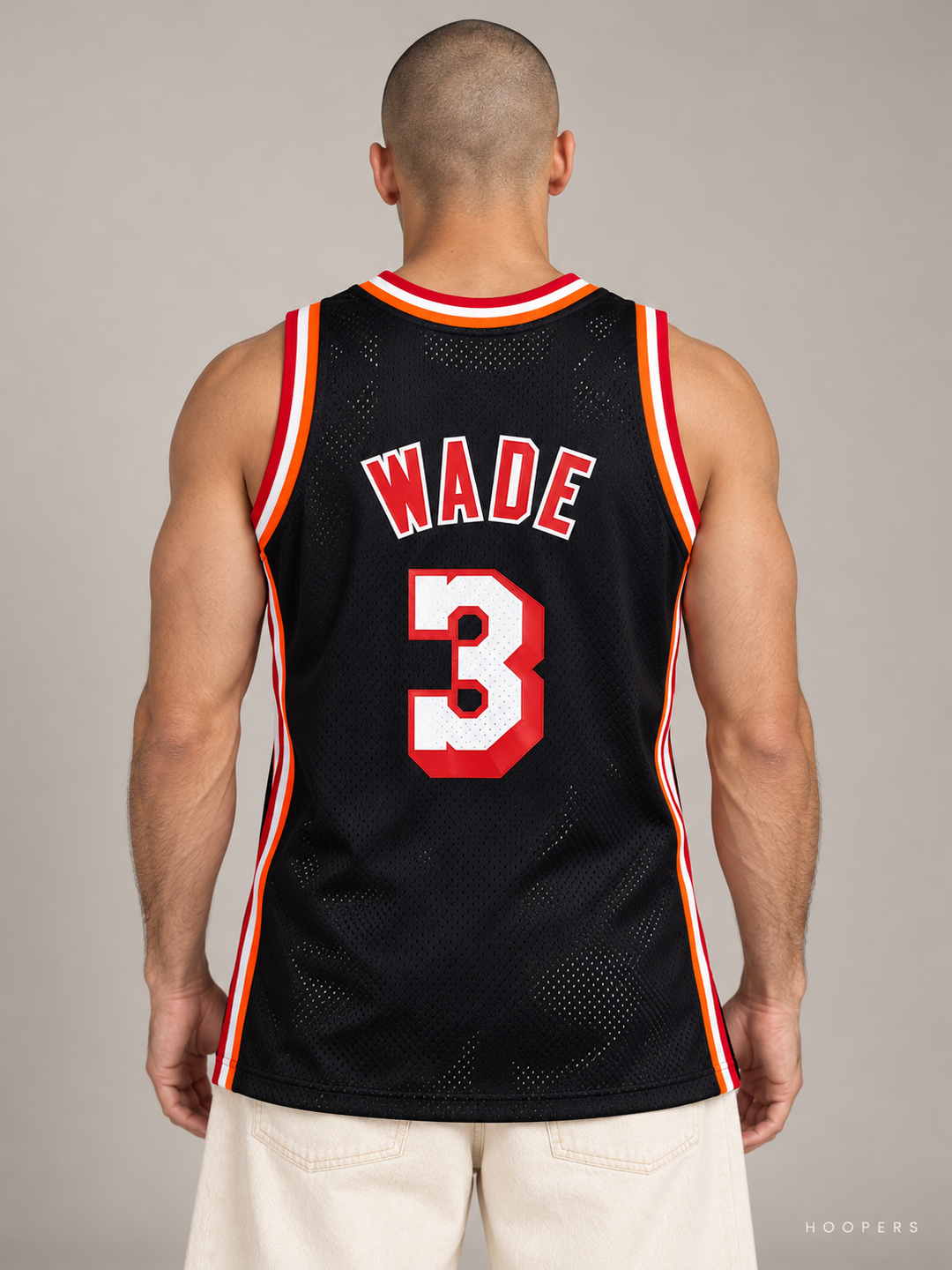 גופיית NBA דווין וויד מיאמי היט – שחור רטרו 2013/14 – תקריב גב