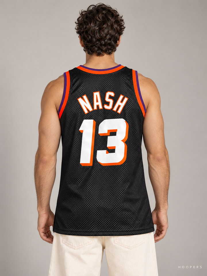 גופיית NBA סטיב נאש פיניקס סאנס – שחור רטרו 1996/97 – תקריב גב