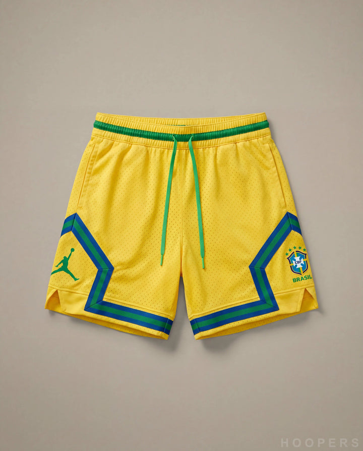 HOOPERS מכנס Jordan Brasil Edition צהוב - flat