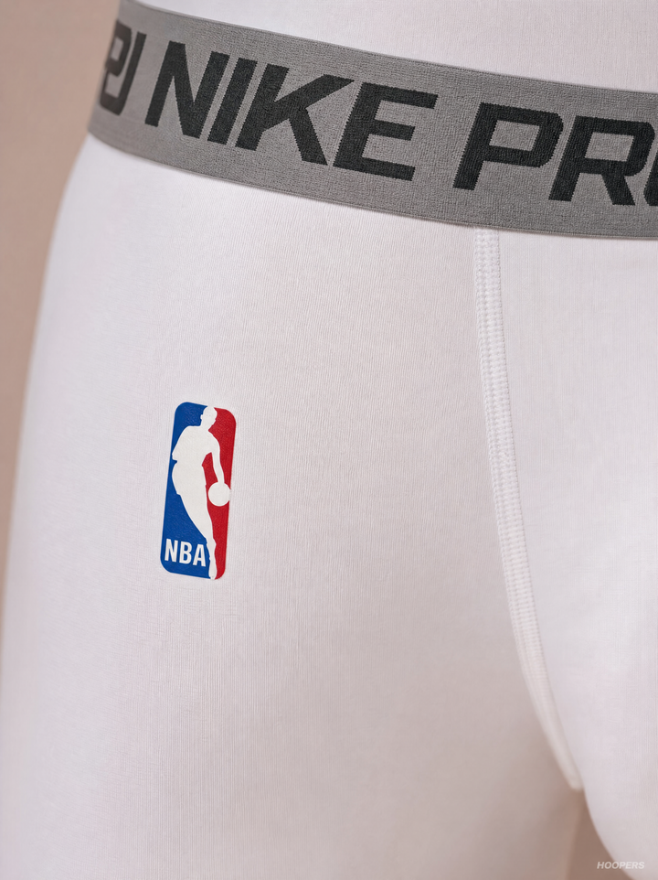 טייץ כדורסל לבן רגל אחת PRO – מאקרו על חגורת המותן NIKE PRO | HOOPERS